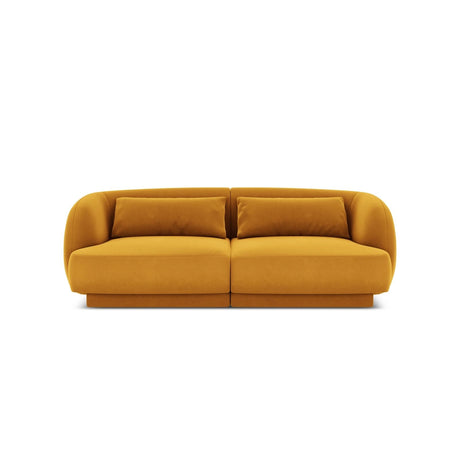 Tulum 2-Sitzer Sofa aus Samt in Gelb (Bluvel 68), 180x90x70 cm von Cosmopolitan Design – Bild 1