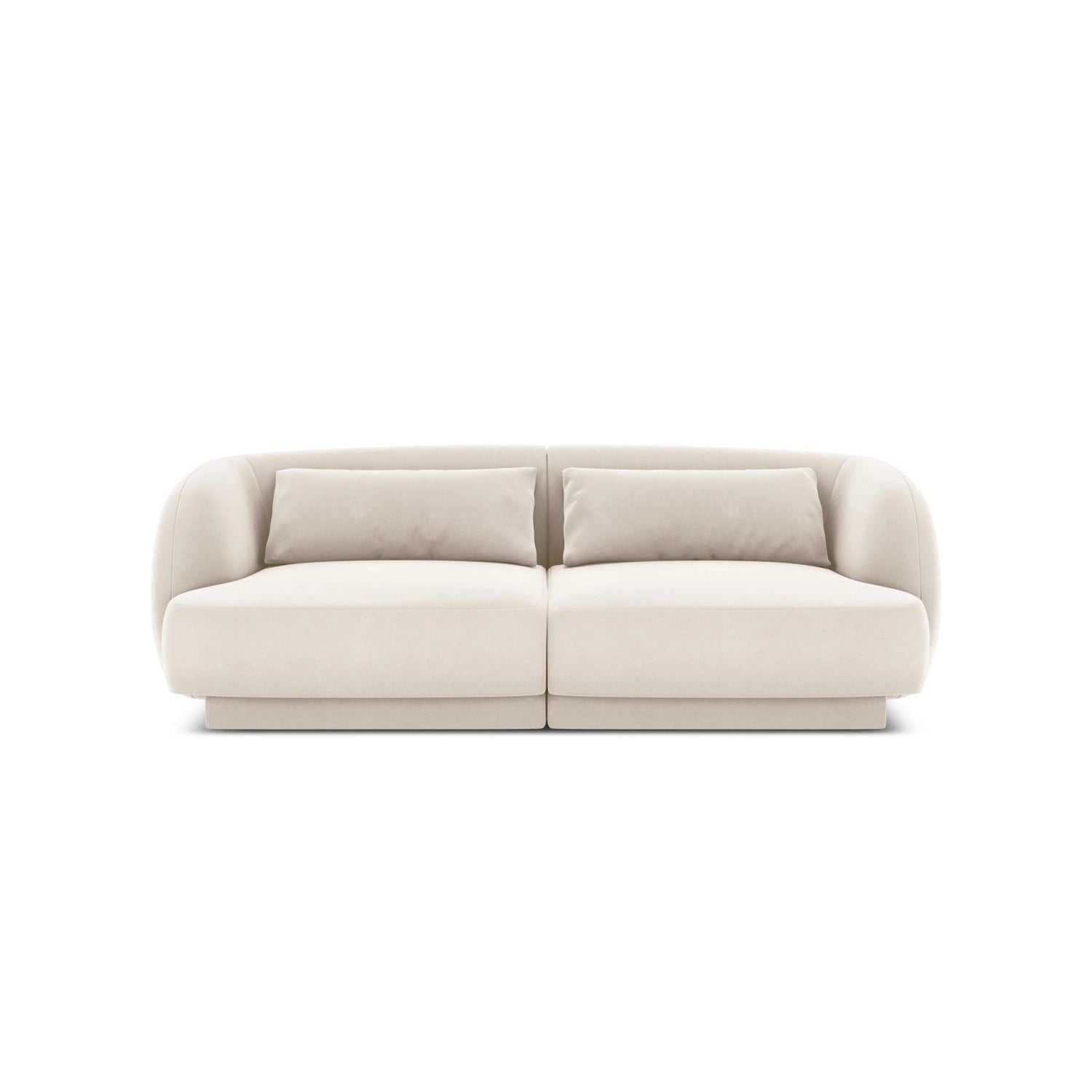 Tulum 2-Sitzer Sofa aus Samt in Hellbeige (Bluvel 22), 180x90x70 cm von Cosmopolitan Design – Bild 1