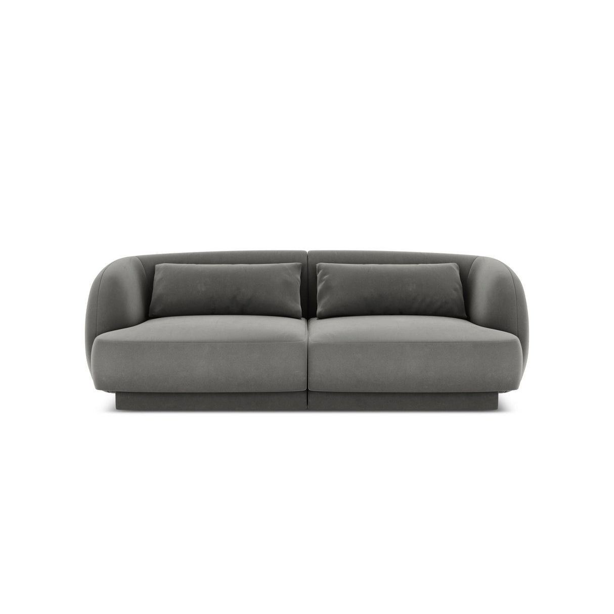 Tulum 2-Sitzer Sofa aus Samt in Hellgrau (Bluvel 13), 180x90x70 cm von Cosmopolitan Design – Bild 1