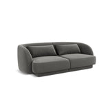 Tulum 2-Sitzer Sofa aus Samt in Hellgrau (Bluvel 13), 180x90x70 cm von Cosmopolitan Design – Bild 4