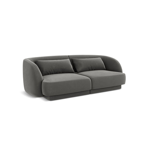 Tulum 2-Sitzer Sofa aus Samt in Hellgrau (Bluvel 13), 180x90x70 cm von Cosmopolitan Design – Bild 4