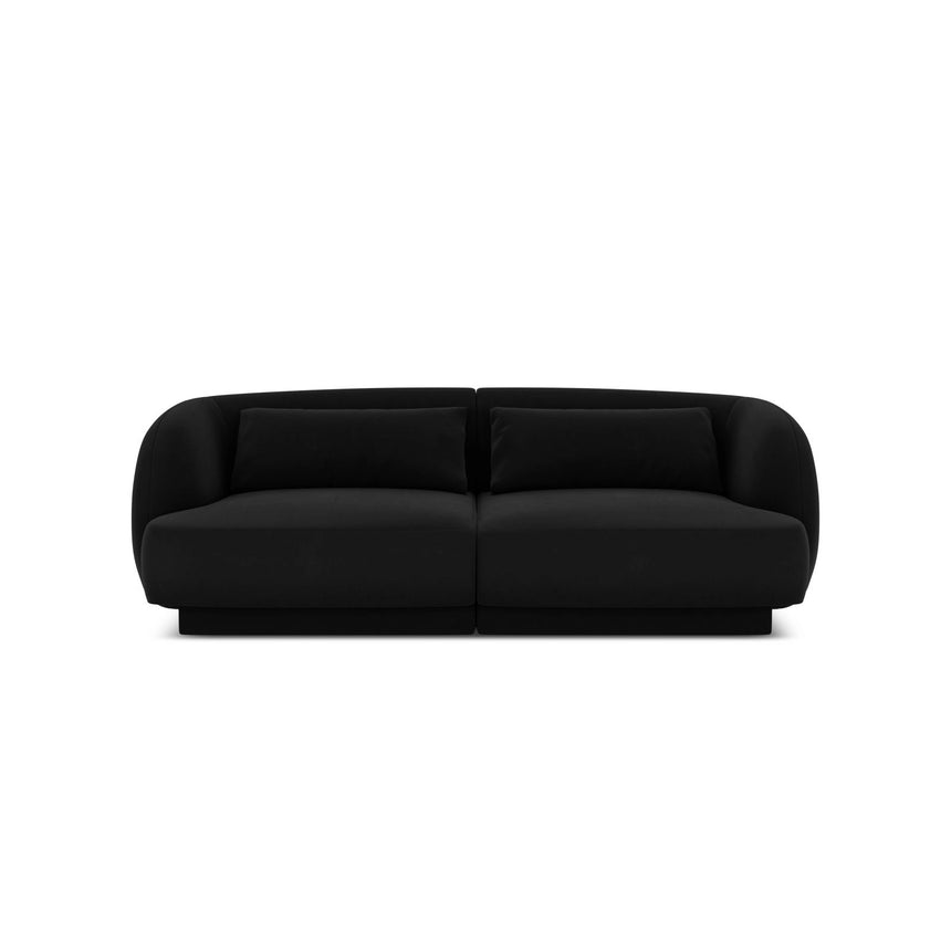 Tulum 2-Sitzer Sofa aus Samt in Schwarz (Bluvel 19), 180x90x70 cm von Cosmopolitan Design – Bild 1