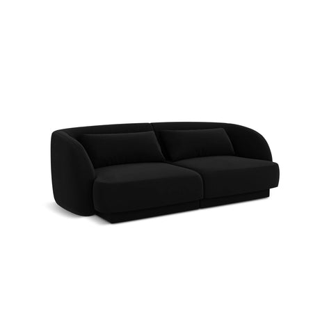 Tulum 2-Sitzer Sofa aus Samt in Schwarz (Bluvel 19), 180x90x70 cm von Cosmopolitan Design – Bild 4