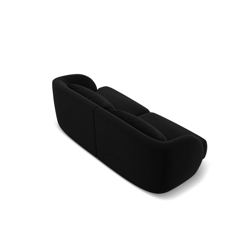 Tulum 2-Sitzer Sofa aus Samt in Schwarz (Bluvel 19), 180x90x70 cm von Cosmopolitan Design – Bild 5