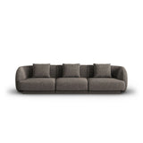 Tulum 3-Sitzer Sofa aus Chenille in Grau (Haga 16), 255x90x70 cm von Cosmopolitan Design – Bild 1