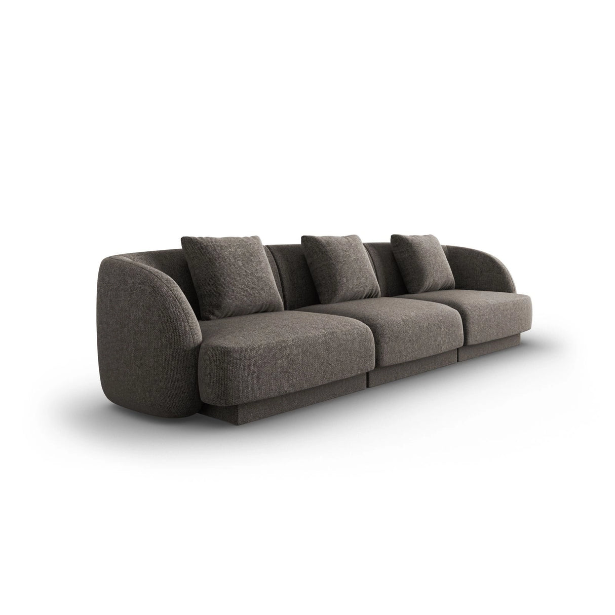 Tulum 3-Sitzer Sofa aus Chenille in Grau (Haga 16), 255x90x70 cm von Cosmopolitan Design – Bild 3