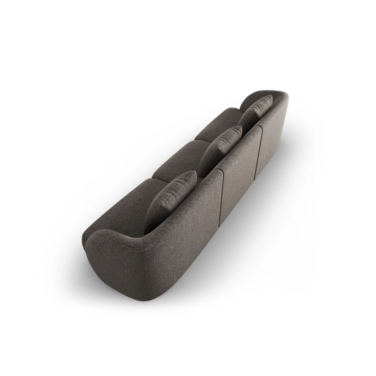 Tulum 3-Sitzer Sofa aus Chenille in Grau (Haga 16), 255x90x70 cm von Cosmopolitan Design – Bild 4