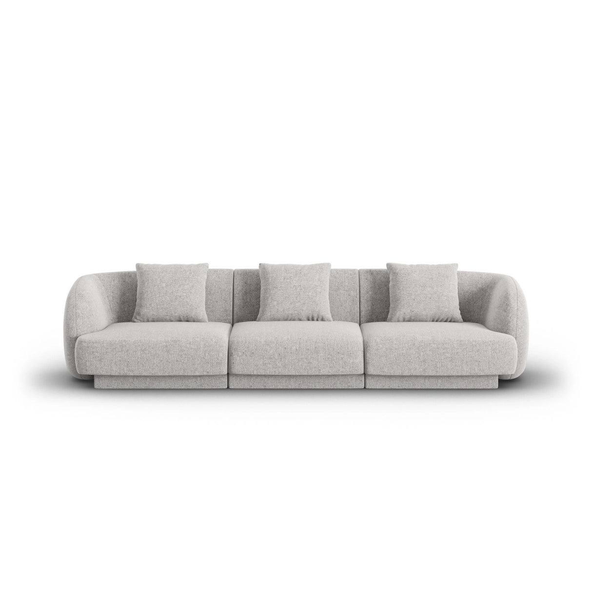 Tulum 3-Sitzer Sofa aus Chenille in Hellgrau (Haga 06), 255x90x70 cm von Cosmopolitan Design – Bild 1