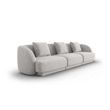 Tulum 3-Sitzer Sofa aus Chenille in Hellgrau (Haga 06), 255x90x70 cm von Cosmopolitan Design – Bild 3
