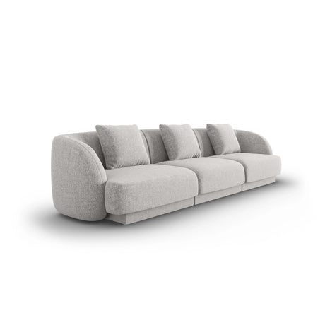 Tulum 3-Sitzer Sofa aus Chenille in Hellgrau (Haga 06), 255x90x70 cm von Cosmopolitan Design – Bild 3