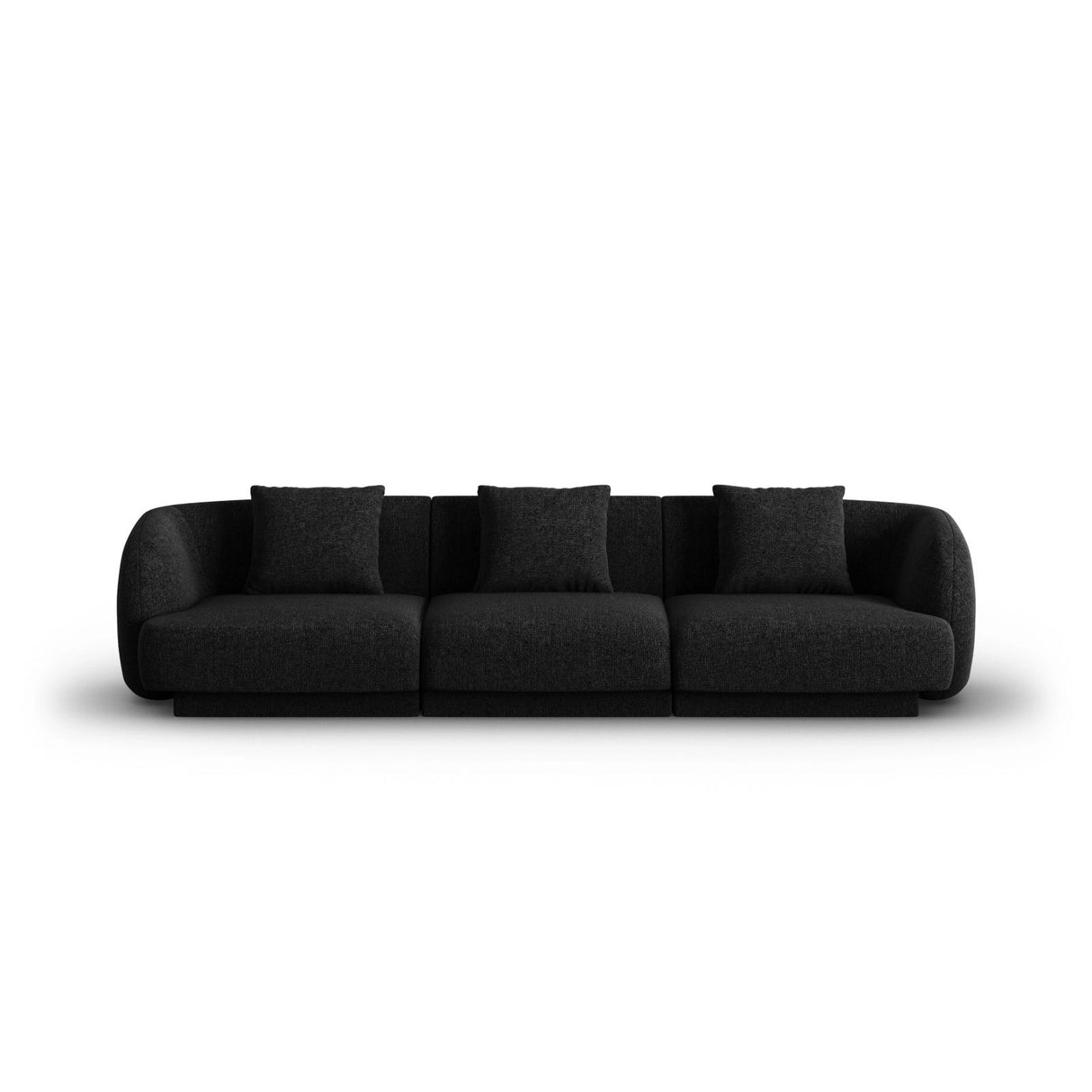 Tulum 3-Sitzer Sofa aus Chenille in Schwarz (Haga 19), 255x90x70 cm von Cosmopolitan Design – Bild 1