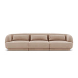 Tulum 3-Sitzer Sofa aus Samt in Beige (Bluvel 28), 255x90x70 cm von Cosmopolitan Design – Bild 1