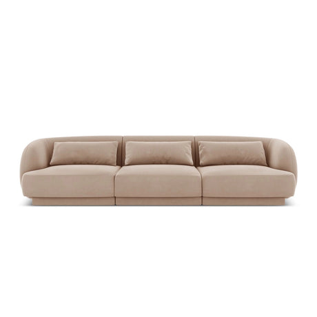 Tulum 3-Sitzer Sofa aus Samt in Beige (Bluvel 28), 255x90x70 cm von Cosmopolitan Design – Bild 1