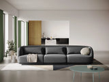 Tulum 3-Sitzer Sofa aus Samt in Grau (Bluvel 14), 255x90x70 cm von Cosmopolitan Design – Bild 2