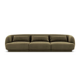 Tulum 3-Sitzer Sofa aus Samt in Grün (Bluvel 77), 255x90x70 cm von Cosmopolitan Design – Bild 1