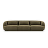 Tulum 3-Sitzer Sofa aus Samt in Grün (Bluvel 77), 255x90x70 cm von Cosmopolitan Design – Bild 1