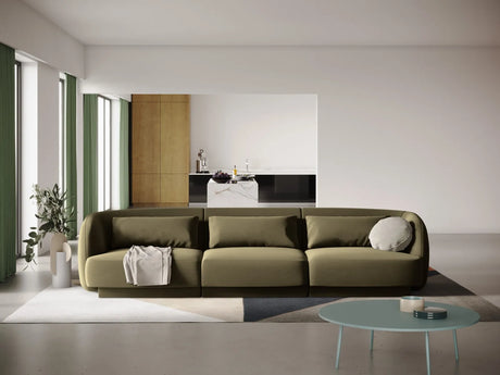 Tulum 3-Sitzer Sofa aus Samt in Grün (Bluvel 77), 255x90x70 cm von Cosmopolitan Design – Bild 2