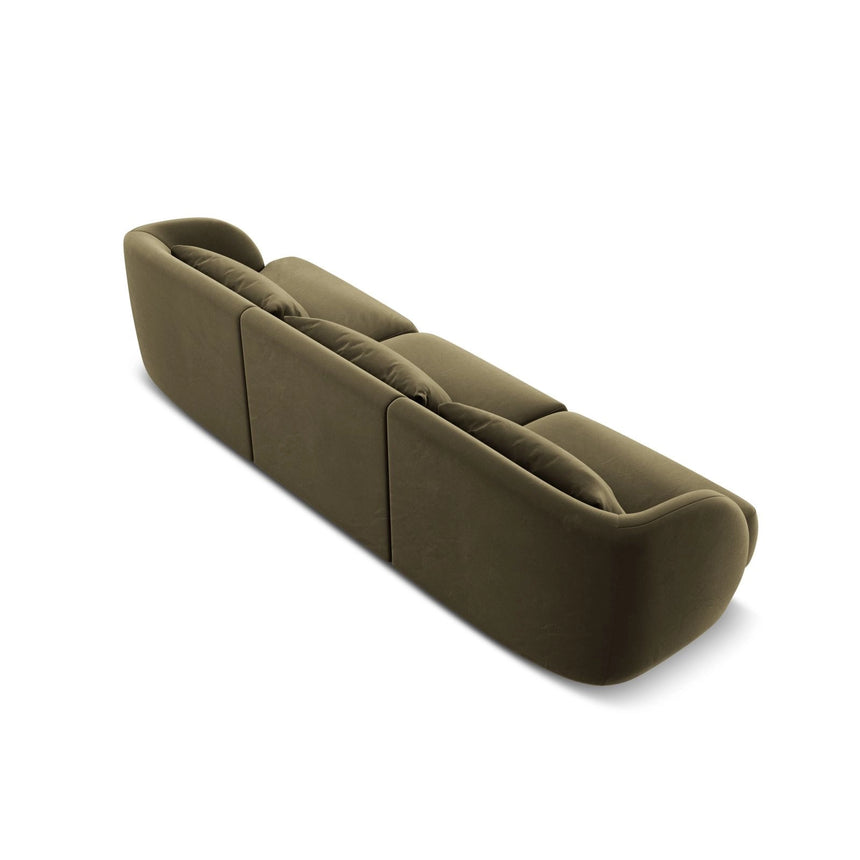 Tulum 3-Sitzer Sofa aus Samt in Grün (Bluvel 77), 255x90x70 cm von Cosmopolitan Design – Bild 5