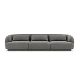 Tulum 3-Sitzer Sofa aus Samt in Hellgrau (Bluvel 13), 255x90x70 cm von Cosmopolitan Design – Bild 1