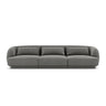 Tulum 3-Sitzer Sofa aus Samt in Hellgrau (Bluvel 13), 255x90x70 cm von Cosmopolitan Design – Bild 1