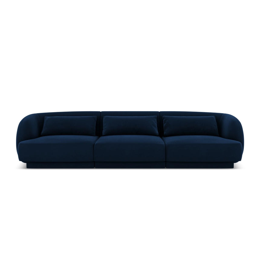 Tulum 3-Sitzer Sofa aus Samt in Königsblau (Bluvel 86), 255x90x70 cm von Cosmopolitan Design – Bild 1