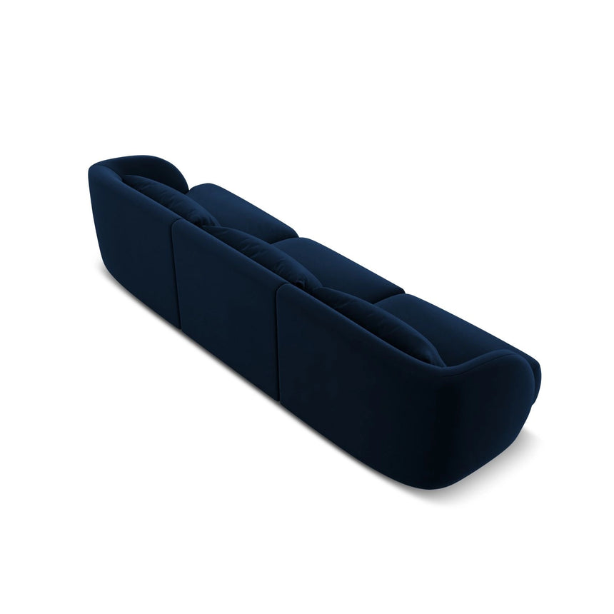 Tulum 3-Sitzer Sofa aus Samt in Königsblau (Bluvel 86), 255x90x70 cm von Cosmopolitan Design – Bild 5