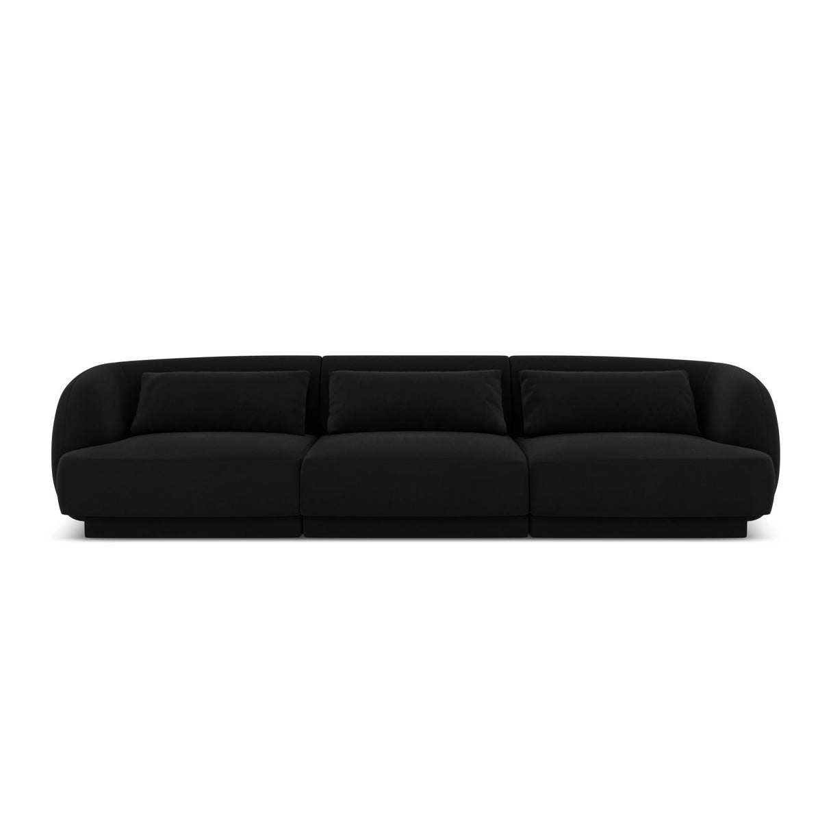Tulum 3-Sitzer Sofa aus Samt in Schwarz (Bluvel 19), 255x90x70 cm von Cosmopolitan Design – Bild 1