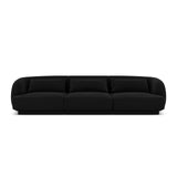 Tulum 3-Sitzer Sofa aus Samt in Schwarz (Bluvel 19), 255x90x70 cm von Cosmopolitan Design – Bild 1