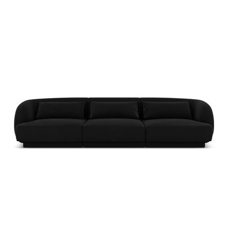 Tulum 3-Sitzer Sofa aus Samt in Schwarz (Bluvel 19), 255x90x70 cm von Cosmopolitan Design – Bild 1