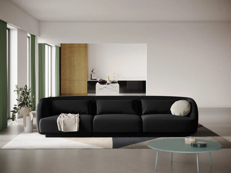 Tulum 3-Sitzer Sofa aus Samt in Schwarz (Bluvel 19), 255x90x70 cm von Cosmopolitan Design – Bild 2