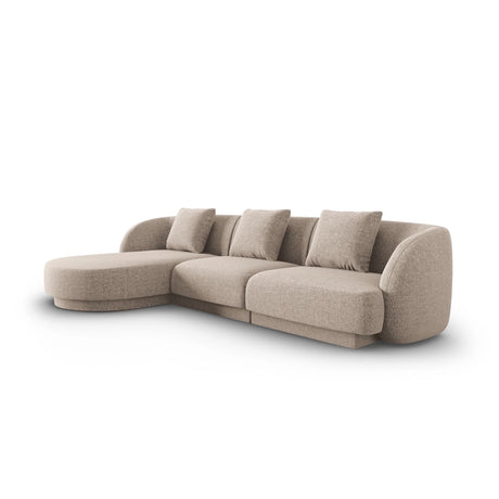 Tulum 4-Sitzer Ecksofa, Linke Seite, aus Chenille in Beige (Haga 30), 255x156x70 cm von Cosmopolitan Design – Bild 3