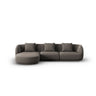 Tulum 4-Sitzer Ecksofa, Linke Seite, aus Chenille in Grau (Haga 16), 255x156x70 cm von Cosmopolitan Design – Bild 1