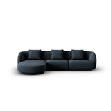 Tulum 4-Sitzer Ecksofa, Linke Seite, aus Chenille in Königsblau (Haga 86), 255x156x70 cm von Cosmopolitan Design – Bild 1