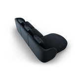 Tulum 4-Sitzer Ecksofa, Linke Seite, aus Chenille in Königsblau (Haga 86), 255x156x70 cm von Cosmopolitan Design – Bild 4