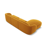 Tulum 4-Sitzer Ecksofa, Linke Seite, aus Samt in Gelb (Bluvel 68), 255x156x70 cm von Cosmopolitan Design – Bild 5