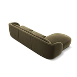 Tulum 4-Sitzer Ecksofa, Linke Seite, aus Samt in Grün (Bluvel 77), 255x156x70 cm von Cosmopolitan Design – Bild 5