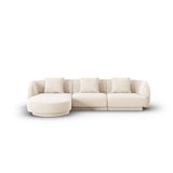 Tulum 4-Sitzer Ecksofa, Linke Seite, aus Samt oder Chenille, 255x156x70 cm von Cosmopolitan Design – Bild 1