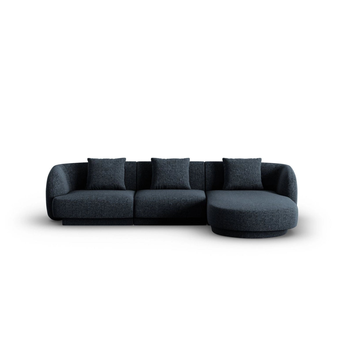 Tulum 4-Sitzer Ecksofa, Rechte Seite, aus Chenille in Königsblau (Haga 86), 255x156x70 cm von Cosmopolitan Design – Bild 1