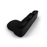 Tulum 4-Sitzer Ecksofa, Rechte Seite, aus Chenille in Schwarz (Haga 19), 255x156x70 cm von Cosmopolitan Design – Bild 4