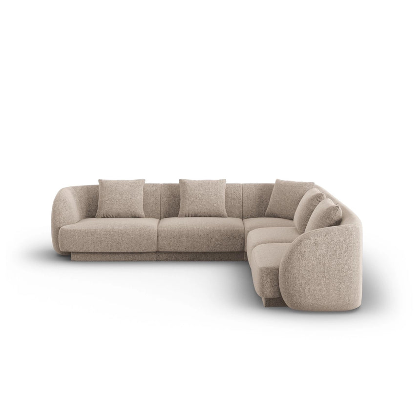 Tulum 5-Sitzer Ecksofa, Symmetrisch, aus Chenille in Beige (Haga 30), 255x255 cm von Cosmopolitan Design – Bild 3