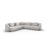 Tulum 5-Sitzer Ecksofa, Symmetrisch, aus Chenille in Hellgrau (Haga 06), 255x255 cm von Cosmopolitan Design – Bild 1