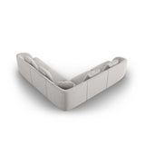Tulum 5-Sitzer Ecksofa, Symmetrisch, aus Chenille in Hellgrau (Haga 06), 255x255 cm von Cosmopolitan Design – Bild 4