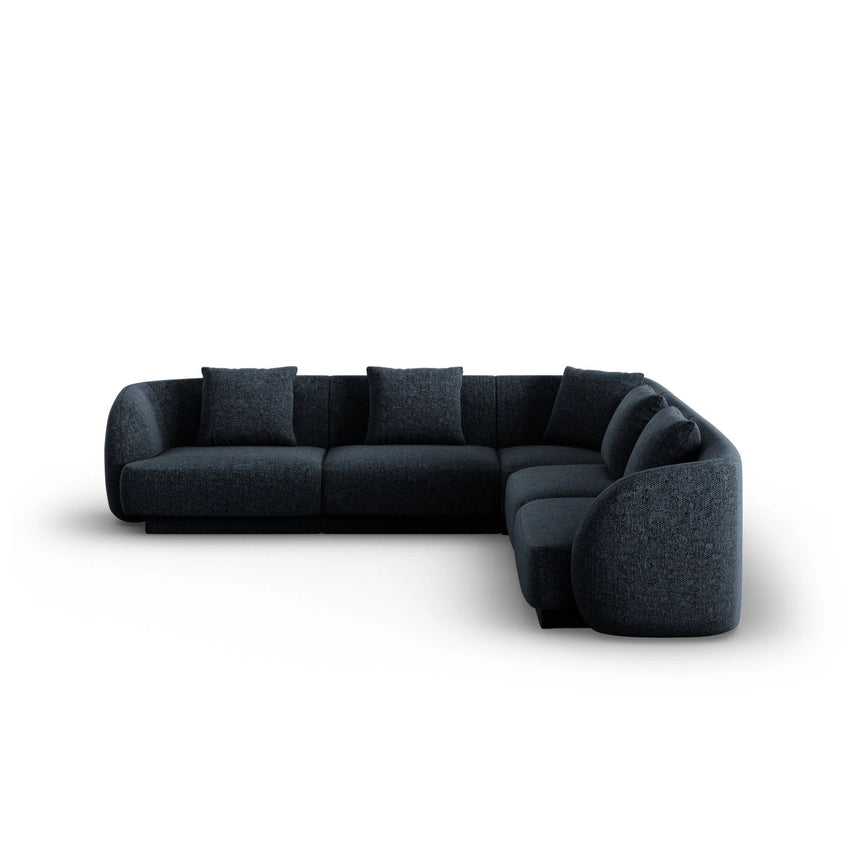 Tulum 5-Sitzer Ecksofa, Symmetrisch, aus Chenille in Königsblau (Haga 86), 255x255 cm von Cosmopolitan Design – Bild 3