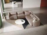 Tulum 5-Sitzer Ecksofa, Symmetrisch, aus Samt in Beige (Bluvel 28), 255x255 cm von Cosmopolitan Design – Bild 2