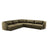 Tulum 5-Sitzer Ecksofa, Symmetrisch, aus Samt in Grün (Bluvel 77), 255x255 cm von Cosmopolitan Design – Bild 1