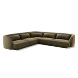 Tulum 5-Sitzer Ecksofa, Symmetrisch, aus Samt in Grün (Bluvel 77), 255x255 cm von Cosmopolitan Design – Bild 1