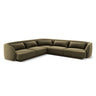 Tulum 5-Sitzer Ecksofa, Symmetrisch, aus Samt in Grün (Bluvel 77), 255x255 cm von Cosmopolitan Design – Bild 1