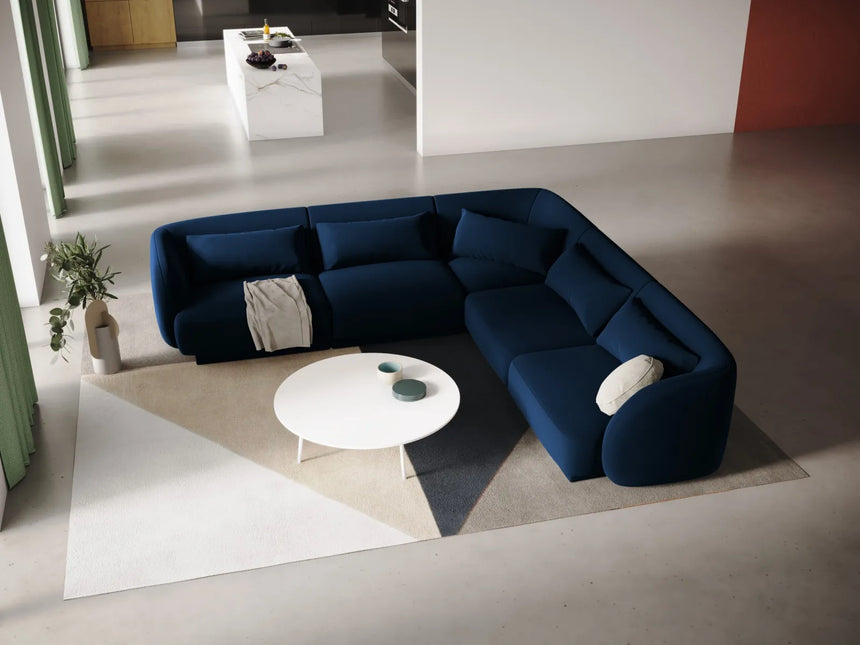 Tulum 5-Sitzer Ecksofa, Symmetrisch, aus Samt in Königsblau (Bluvel 86), 255x255 cm von Cosmopolitan Design – Bild 2