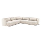 Tulum 5-Sitzer Ecksofa, Symmetrisch, aus Samt in Leichtes Beige (Bluvel 22), 255x255 cm von Cosmopolitan Design – Bild 1