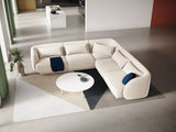 Tulum 5-Sitzer Ecksofa, Symmetrisch, aus Samt in Leichtes Beige (Bluvel 22), 255x255 cm von Cosmopolitan Design – Bild 2